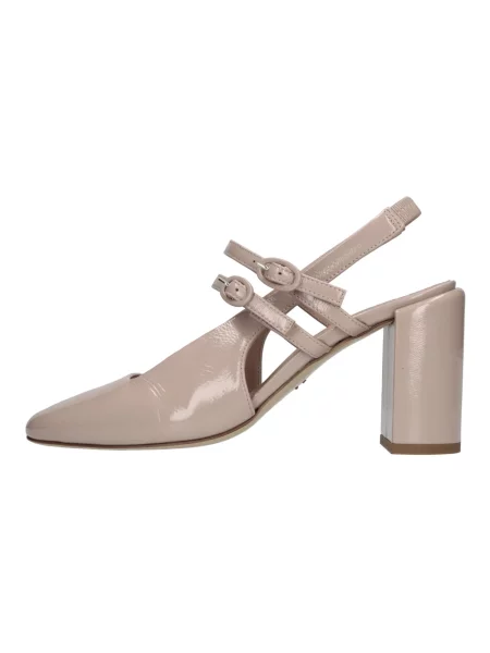 Klapki Halmanera skórzane różowe