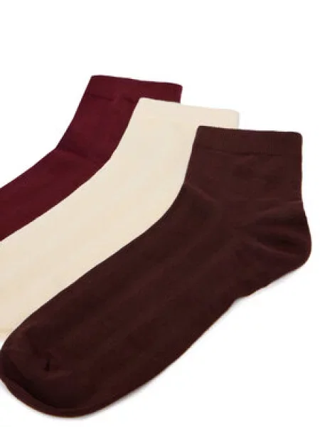 Kratke nogavice Nine West 3 PACK Bordo rdeča