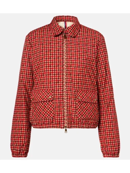 Geacă cu puf Moncler cu model pepito roșu