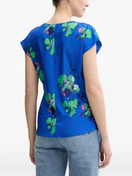 Top Morgan cu model floral cu imagine plic albastru