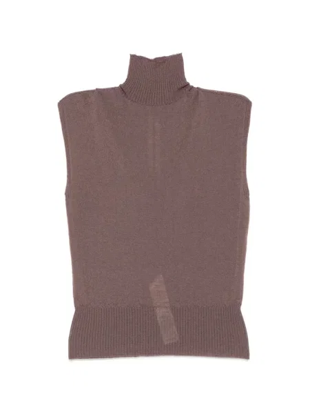 Top Rick Owens fără mâneci maro