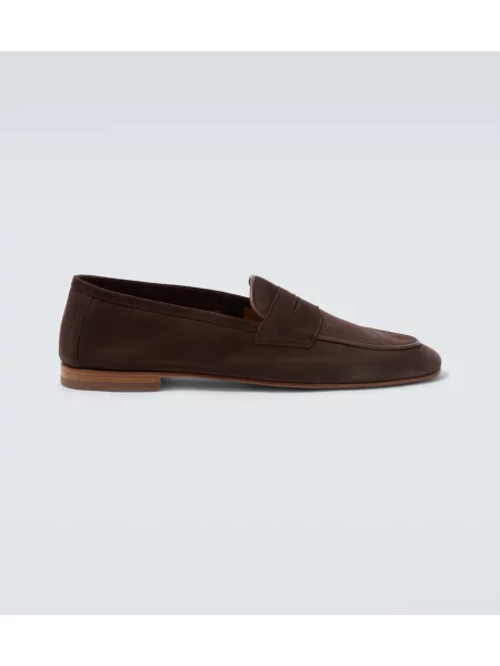 Pantofi loafer Frescobol Carioca din piele de căprioară maro