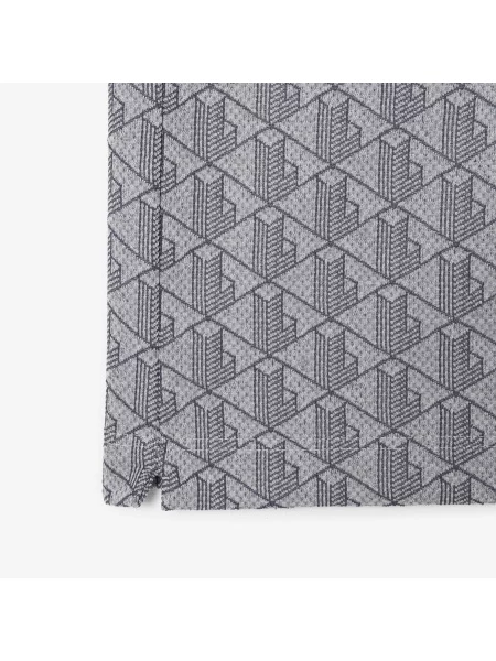Lacoste Koszulka Polo Z Żakardowym Monogramem I Classic Fit szary