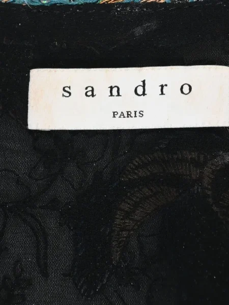 Rochie maxi Sandro lungă de costum negru