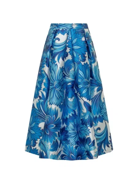 Fustă Lunatica Milano cu model floral albastru