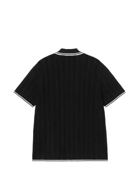 Ριγέ πλεκτό με κολάρο πουκάμισο Carhartt Wip μπλε