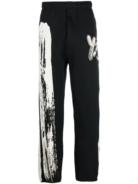 Pantaloni Y-3 cu imagine alergare negru