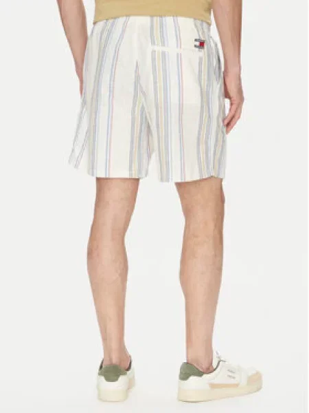 Tommy Jeans Szövet rövidnadrág Ekru