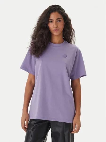 HUGO T-Shirt Vintage fioletowy
