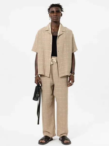 VAMOS CLO Košile Sedum tmavě béžová