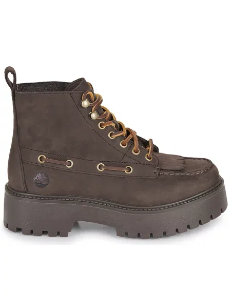 Čipkované čižmy Timberland hnedá