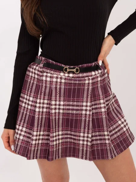 Pantaloni scurți Italy Moda în carouri negru