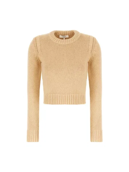 Krótki sweter Chloe beżowy