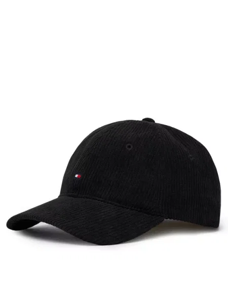 Șapcă Tommy Hilfiger Flag Cord 6 Panel negru