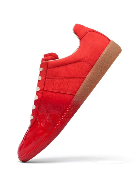 Sneakerși Maison Margiela din piele roșu