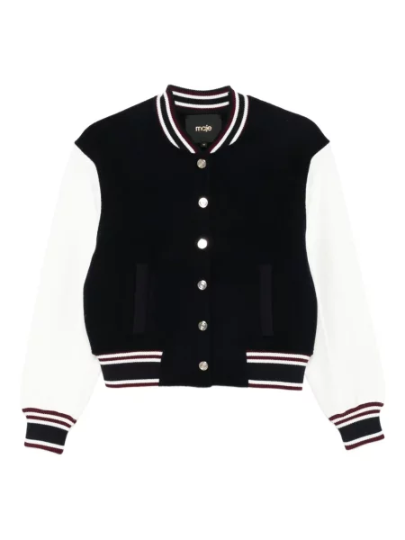 Kurtka bomber Maje wełniany niebieski