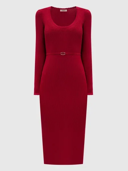 Сукня міді в рубчик Twinset червона