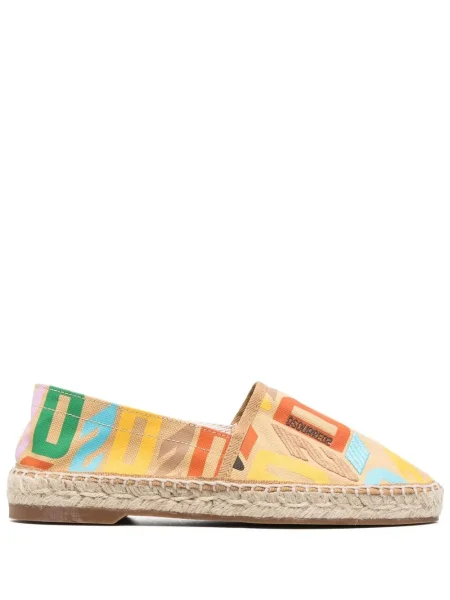 Espadrile Dsquared2 cu imagine galben
