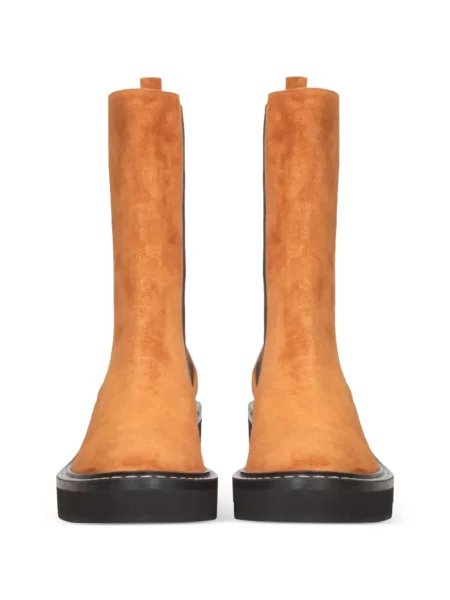 Botine Khaite din piele de căprioară maro