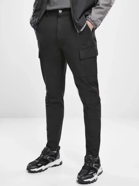 Pantaloni cargo Urban Classics conici negru