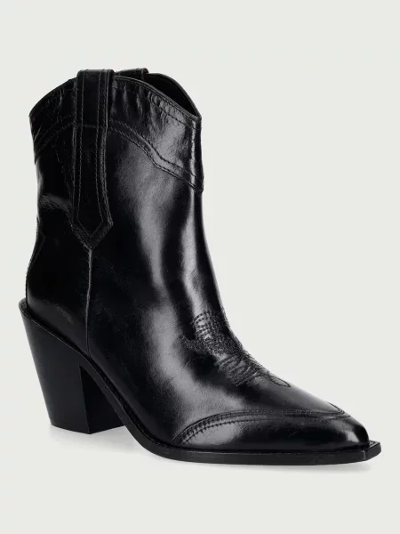Zadig&Voltaire cizme cowboy pentru femei din piele Cara Spazzo negru