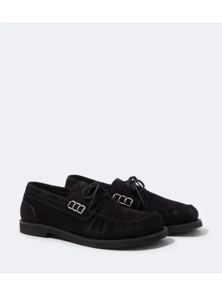 Pantofi loafer Jw Anderson din piele de căprioară negru