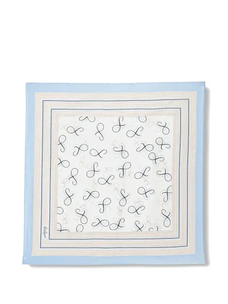 Fular Luisa Spagnoli de mătase albastru