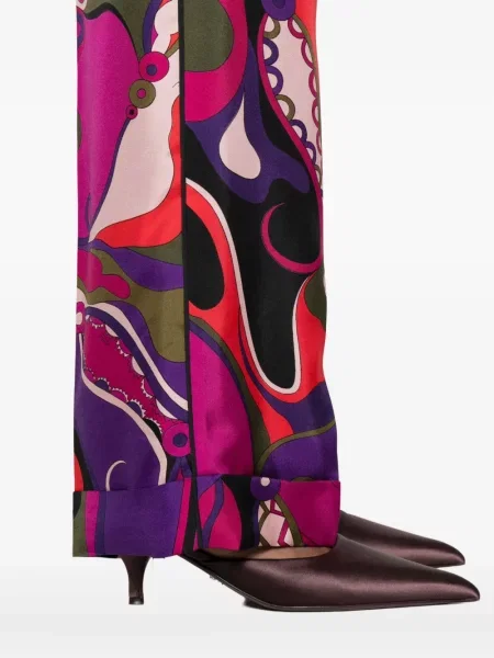 Pantaloni Pucci cu imagine cu imprimeu abstract violet