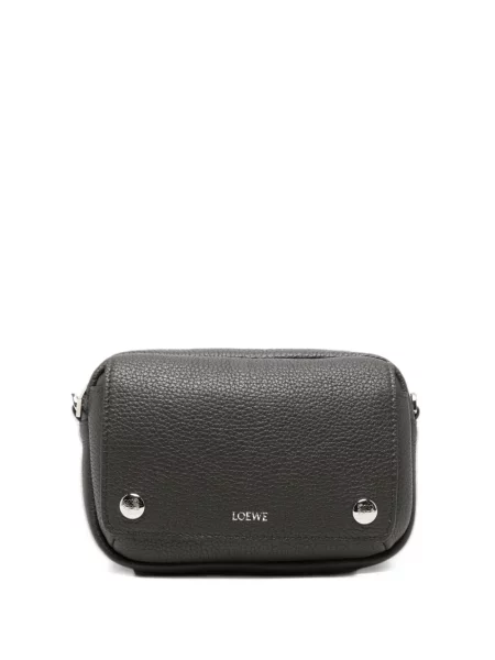 Kožna crossbody torba Loewe siva