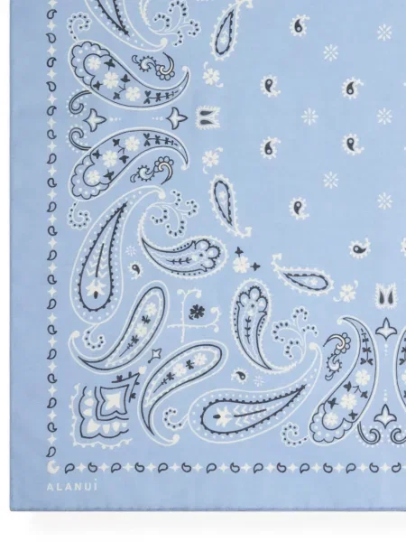 Fular Alanui cu model paisley albastru