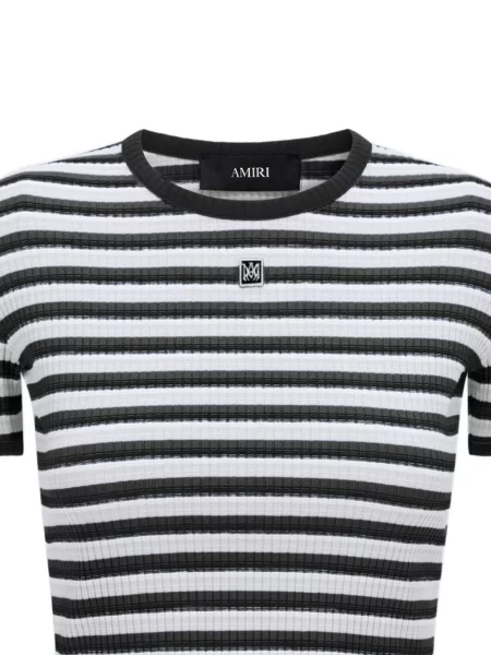 Tricou Amiri cu dungi alb