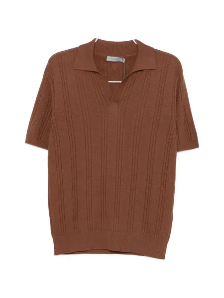 Риза Canali кафяво