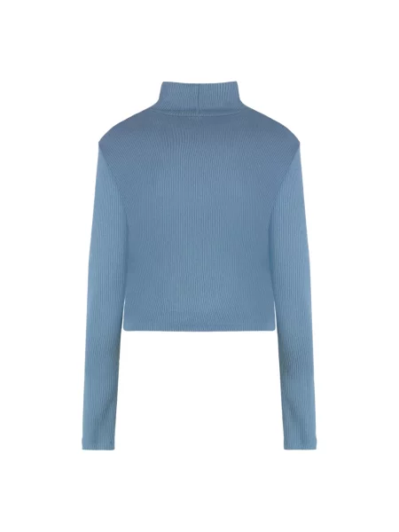 Sweter z golfem Sablyn ze spandexu do golfa niebieski