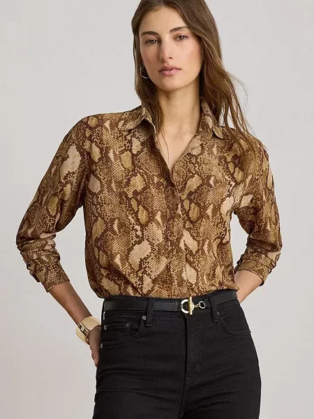 Lauren Ralph Lauren cămașă pentru femei maro