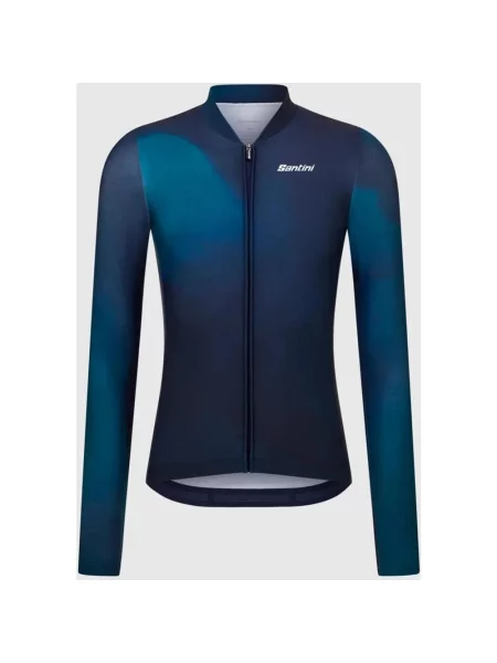 Koszulka rowerowa Santini Vapor Winter z długim rękawem Slim fit marynarski XXS niebieski