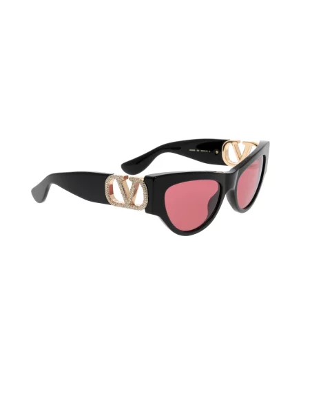 Lniane okulary przeciwsłoneczne Valentino czarne
