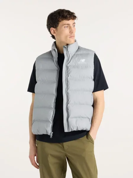 Утеплений жилет New Balance Boston Puffer перероблений сірий