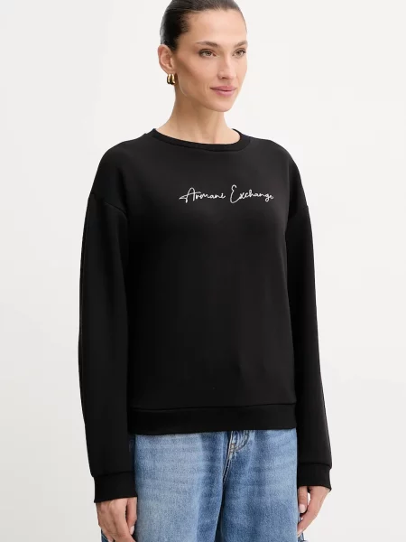 Armani Exchange bluza z aplikacją czarny