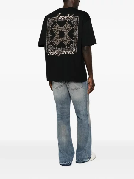 Tricou Amiri cu imagine negru