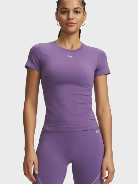 Безшовна спортивна футболка Under Armour фіолетова