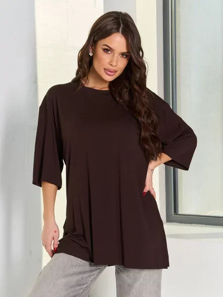 Футболка ISSA Plus коричневий