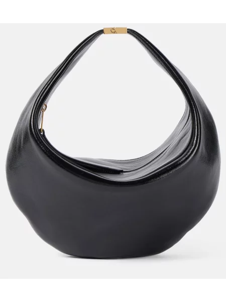 Geanta de piele Khaite din piele negru