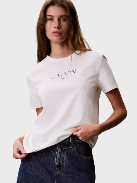 Класична футболка Calvin Klein Jeans біла