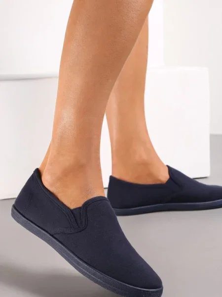 Teniși bleumarin din textil Jaylisa