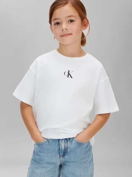 Calvin Klein Jeans tričko detské biela