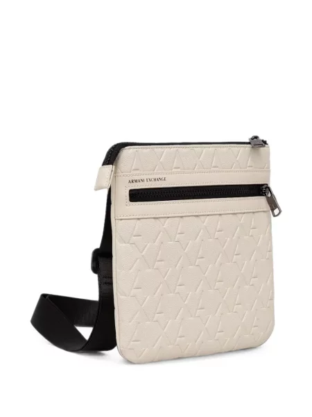 Crossbody táska Armani Exchange autogrammal fehér