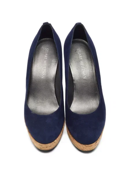Pantofi cu toc Stuart Weitzman cu pană albastru