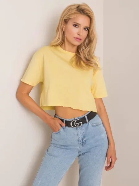 Tricou Fashionhunters galben