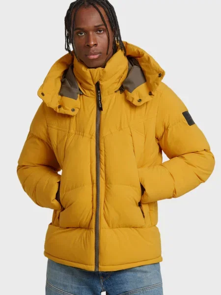 Куртка G-star Raw з капюшоном жовта