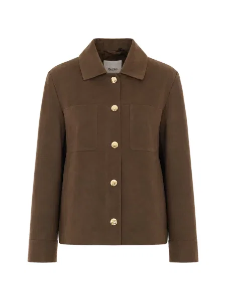 Geacă 's Max Mara din piele de căprioară maro